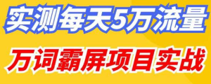 百度万词霸屏实操项目引流课，30天霸屏10万关键词网赚项目-副业赚钱-互联网创业-资源整合老八网赚资源