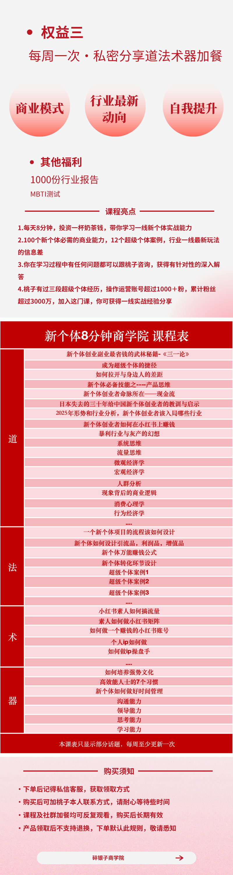AI+新个体创业必修课｜道法术器｜商业逻辑·小红书流量·AI智能体｜低成本打造个人变现小生意全套教学