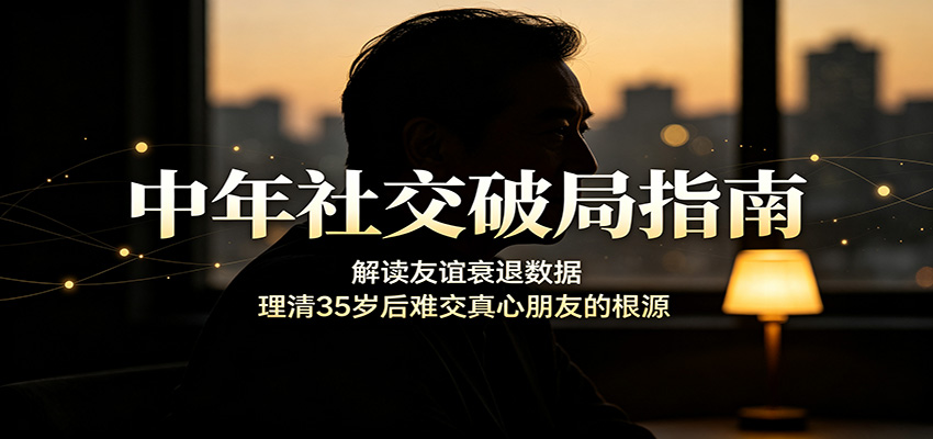 中年社交破局指南：解读友谊衰退数据，理清35岁后难交真心朋友的根源网赚项目-副业赚钱-互联网创业-资源整合老八网赚资源