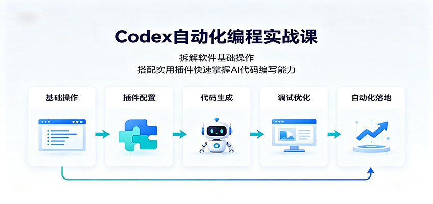 Codex自动化编程实战课：拆解软件基础操作，搭配实用插件快速掌握AI代码编写能力网赚项目-副业赚钱-互联网创业-资源整合老八网赚资源