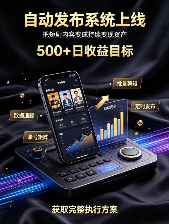 ef54439e1412ae4a297c6cd3a287e3d6.jpeg 还在找靠谱线上副业?快手短剧项目,全程自动发布内容,不用熬夜做视频,轻松日入500+【揭秘】