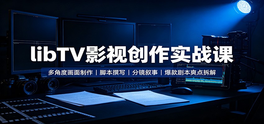 libTV影视创作实战课：多角度画面制作，脚本撰写，分镜叙事，爆款剧本爽点拆解网赚项目-副业赚钱-互联网创业-资源整合老八网赚资源