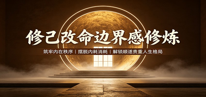 修己改命边界感修炼:筑牢内在秩序,摆脱内耗消耗,解锁顺遂贵重人生格局网赚项目-副业赚钱-互联网创业-资源整合老八网赚资源