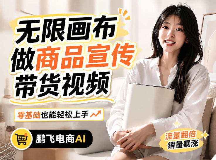 不用模特不用拍，AI生成电商带货视频｜无限画布从0到1搭建教程，全程实操演示，新手也能跟着落地网赚项目-副业赚钱-互联网创业-资源整合老八网赚资源