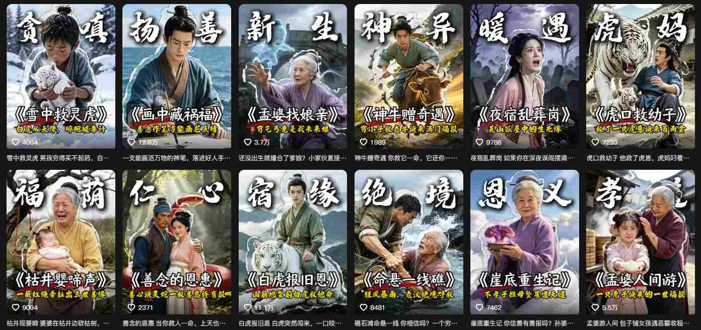 3bd4db33254a3e8123cde146019f6c33.jpeg 抖音67W粉丝博主的AI民间故事教学,从起号、文案、剪辑到多平台变现全流程,伙伴分成计划接广告等多种收益,月入1W+