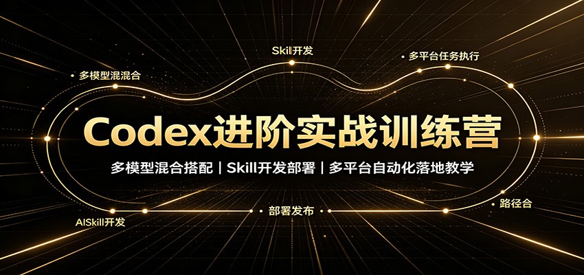 Codex进阶实战训练营：多模型混合搭配，Skill开发部署，多平台自动化落地教学网赚项目-副业赚钱-互联网创业-资源整合老八网赚资源