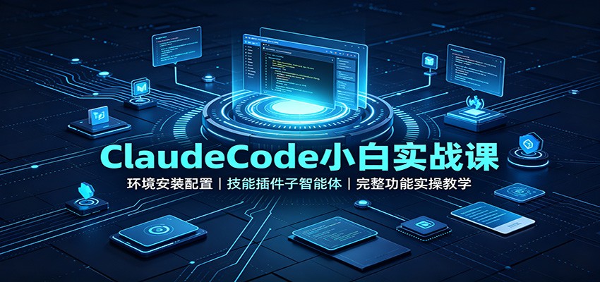 ClaudeCode小白实战课：环境安装配置，技能插件子智能体，完整功能实操教学网赚项目-副业赚钱-互联网创业-资源整合老八网赚资源
