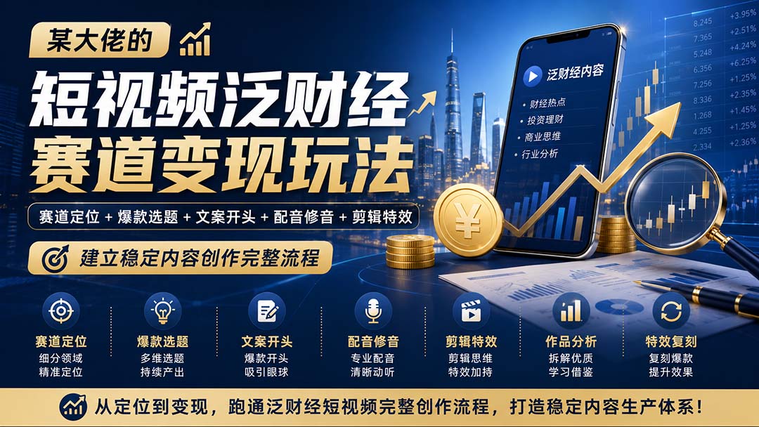 df2bc38eac9111e7827b672f2f09365a.jpeg 某大佬的短视频泛财经赛道变现玩法:赛道定位+爆款选题+文案开头+配音修音+剪辑特效,建立稳定内容创作完整流程