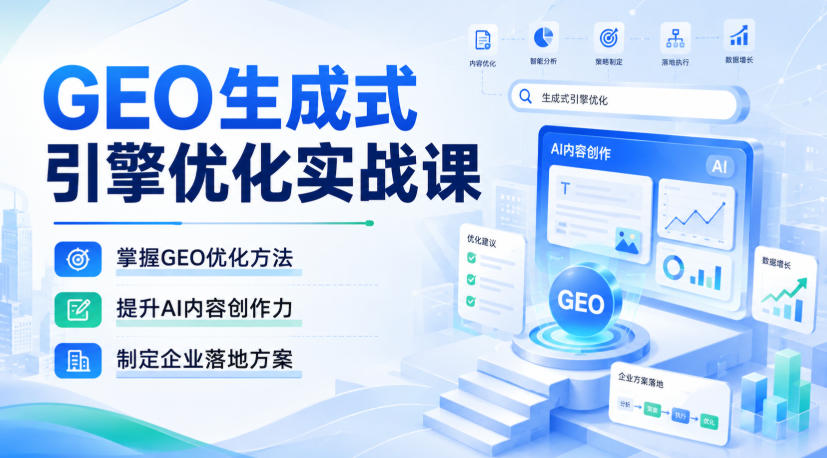 ea3827211f7f268ac818680329076fc5.jpeg GEO生成式引擎优化实战课,掌握GEO优化方法,提升AI内容创作力,制定企业落地方案