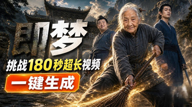 即梦挑战180秒超长视频！一键生成3分钟电影？完整制作流程详细分享！网赚项目-副业赚钱-互联网创业-资源整合老八网赚资源