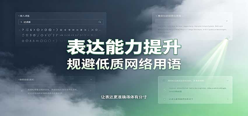表达能力提升：语言塑造思想逻辑，规避低质网络用语，强化心智感知网赚项目-副业赚钱-互联网创业-资源整合老八网赚资源