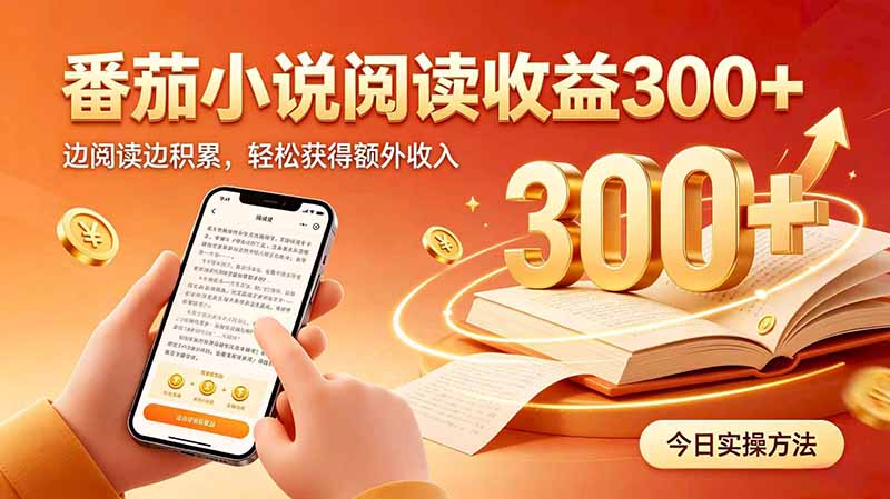 全自动番茄挂机玩法，日入300+边阅读边积累，轻松获得额外收入网赚项目-副业赚钱-互联网创业-资源整合老八网赚资源