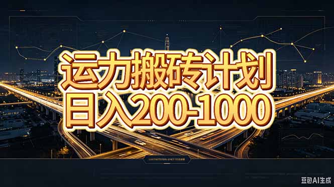 运力搬砖，风口项目。当日收益稳定200-1000。 每天仅需一小时，新人轻松上手。网赚项目-副业赚钱-互联网创业-资源整合老八网赚资源