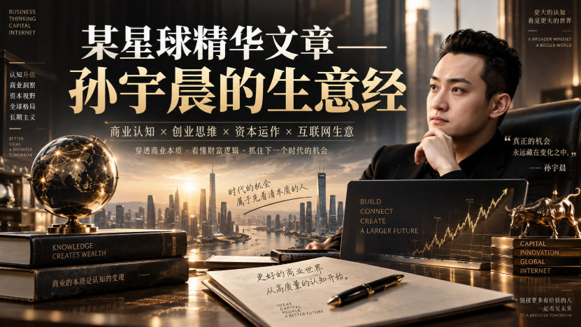 某星球精华文章——孙宇晨的生意经网赚项目-副业赚钱-互联网创业-资源整合老八网赚资源