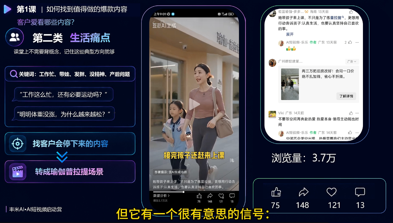 3c65ca573c698a463f19448e71e88457.png 丰米AI·AI短视频启动营