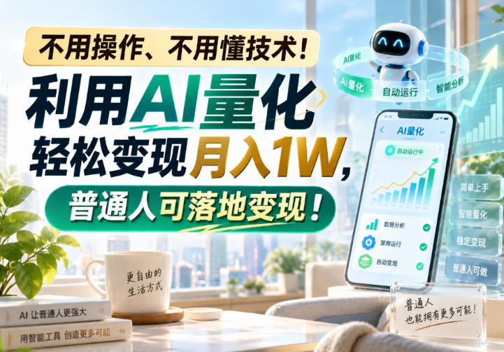 1b182187dbf03aa0f62bbb02747d547a.jpeg 不用操作、不用懂技术!利用AI量化轻松变现月入1W,普通人可落地变现!【揭秘】