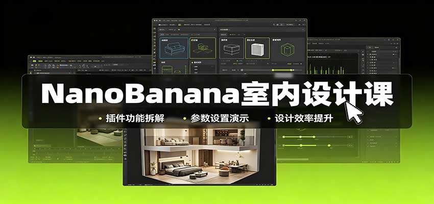 NanoBanana室内设计课：无限画布配置，插件实操，生图改图视频制作网赚项目-副业赚钱-互联网创业-资源整合老八网赚资源