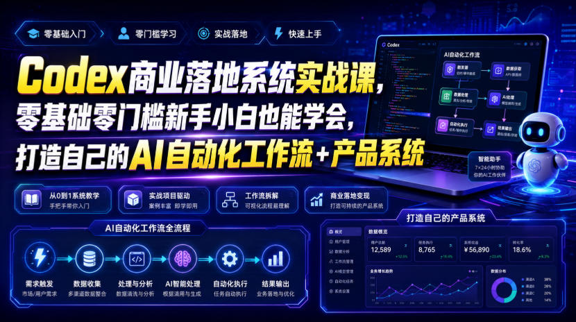 c59e8609967c32e597d66fad67a4689c.jpeg Codex商业落地系统实战课,零基础零门槛新手小白也能学会,打造自己的AI自动化工作流+产品系统(更新)