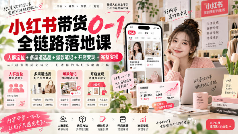 625e1ed25dfc1204e10c59c6c9f7b693.jpeg 小红书带货0-1全链路落地课|人群定位+多渠道选品+爆款笔记+开店变现完整实操