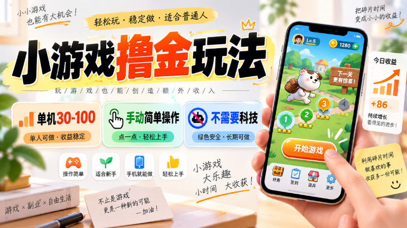 037a76dbb331a5dafcbabf063c88175a.jpeg 小游戏撸金玩法,单机30-100,手动简单操作,不需要科技