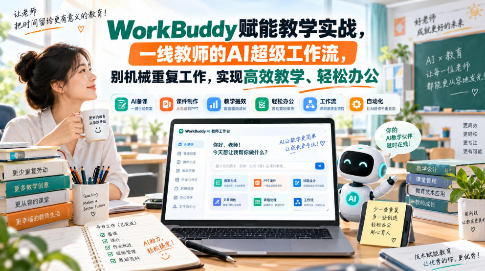 8d1cb2c7644c91ebc659bc67244965fb.jpeg WorkBuddy赋能教学实战,一线教师的AI超级工作流,别机械重复工作,实现高效教学、轻松办公