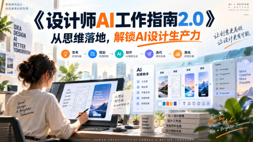 《设计师AI工作指南2.0》从思维落地-无水印，解锁AI设计生产力网赚项目-副业赚钱-互联网创业-资源整合老八网赚资源