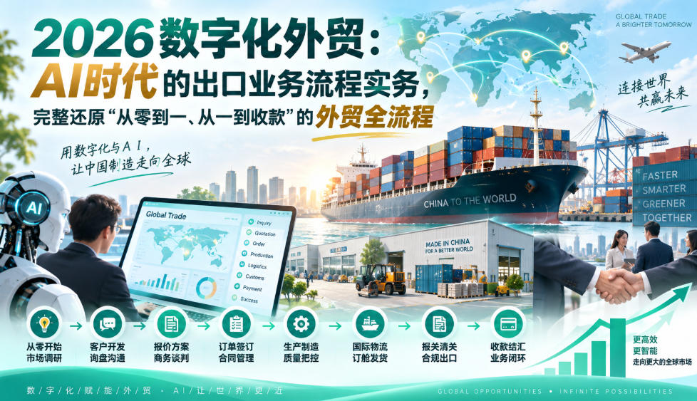 e337af15e3baf5b62caa2087aa056be4.jpeg 2026数字化外贸:AI时代的出口业务流程实务,完整还原”从零到一、从一到收款”的外贸全流程