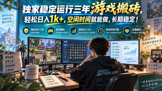 975e65ec74c60c7b6de8f2c9c0c57828.jpeg 独家稳定运行三年游戏搬砖,轻松日入1k+,空闲时间就能做,长期稳定!【揭秘】