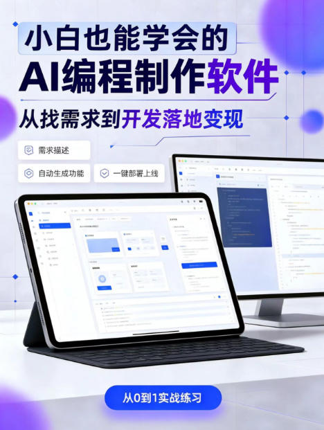 手把手教会你ai编程制作软件到变现全路径,零基础小白轻松上手,从找需求到开发落地变现【揭秘】网赚项目-副业赚钱-互联网创业-资源整合老八网赚资源