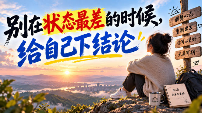 某公众号付费文章：别在状态最差的时候，给自己下结论网赚项目-副业赚钱-互联网创业-资源整合老八网赚资源