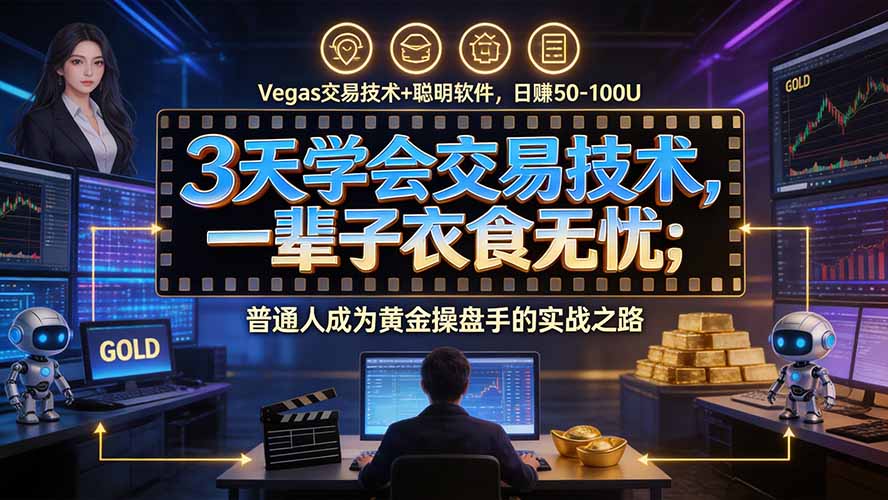 3天学会做交易，普通人快速成为操盘手” Vegas交易系统+聪明软件 ， 日赚50-1000U， 长期稳定，小白轻松上手网赚项目-副业赚钱-互联网创业-资源整合老八网赚资源
