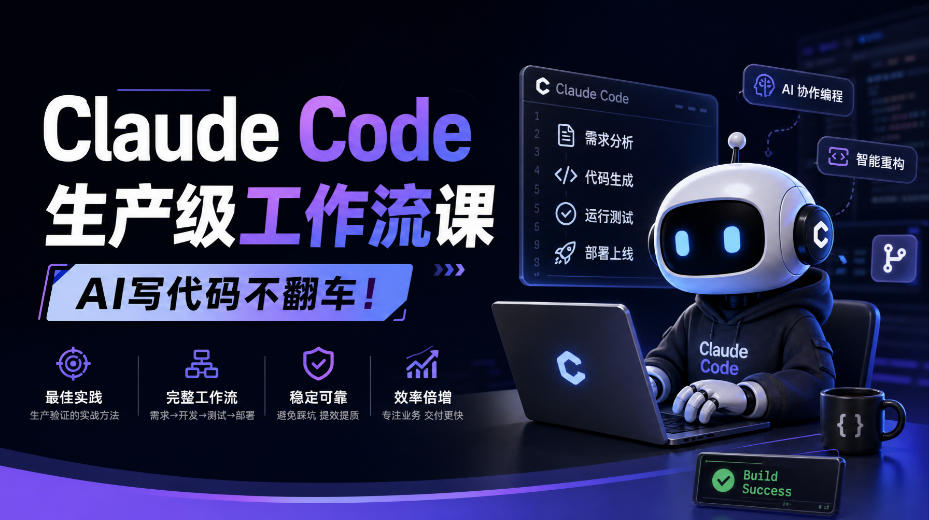 Claude Code生产级工作流课，AI写代码不翻车！【原创双语字幕】网赚项目-副业赚钱-互联网创业-资源整合老八网赚资源