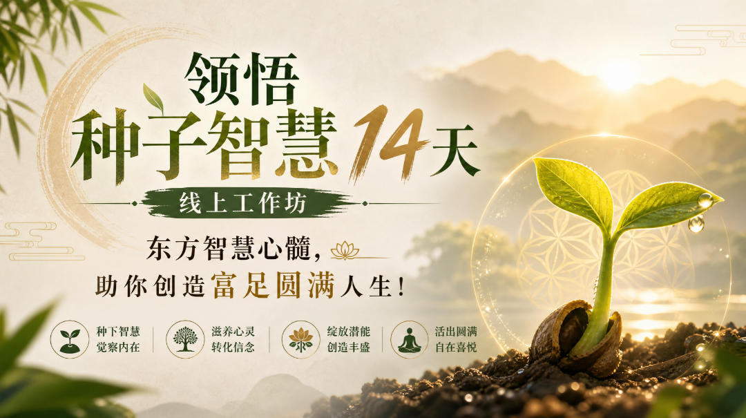 鹿大米领悟种子智慧14天线上工作坊，东方智慧心髓，助你创造富足圆满人生！网赚项目-副业赚钱-互联网创业-资源整合老八网赚资源