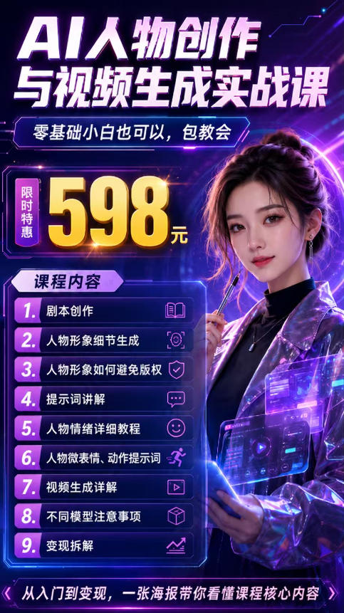 f263c4c0ab885b6127a0b5964f4ff29a.jpeg 抖音5W粉丝博主的AI真人日系女孩制作教学,AI人物创作与视频生成实战课,新手也能快速起号涨粉变现(更新1002)