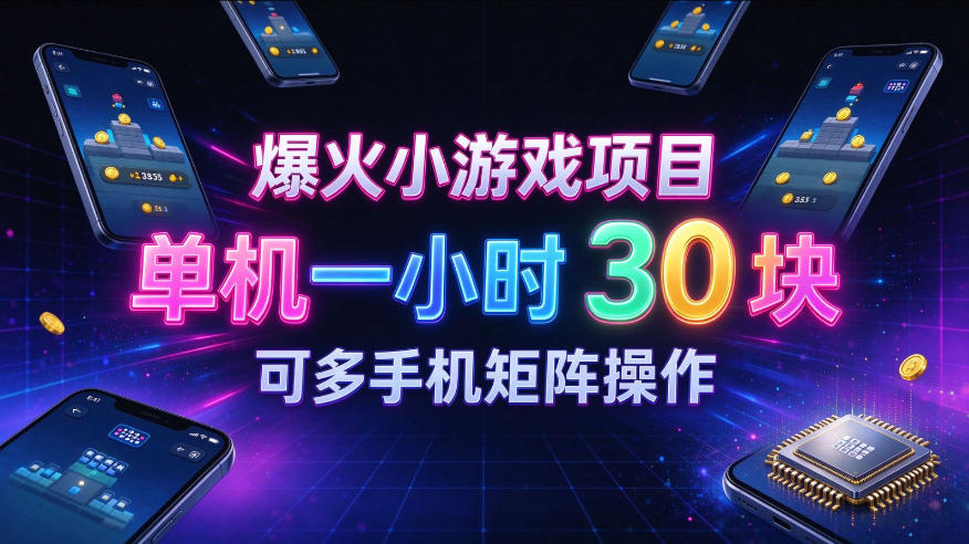 6339b1354a7ae8ba0c4793a78178bcbe.jpeg 爆火小游戏撸金项目,实测单机一小时30+,可多手机矩阵操作,新手看完一遍就能上手【揭秘】