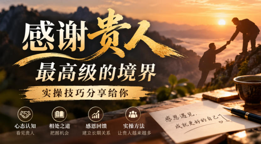 某公众号付费文章：感谢贵人最高级的境界，实操技巧分享给你网赚项目-副业赚钱-互联网创业-资源整合老八网赚资源