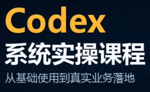 19bbdb27d06eb0371ccf658c0e8bb065.png codex系统实操课程(更新10月)