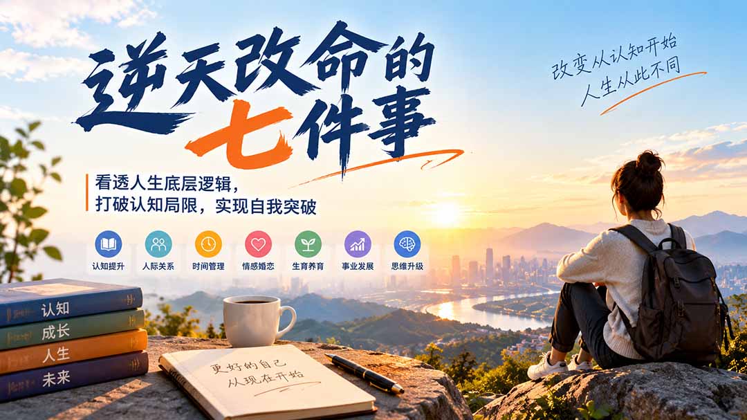 付费文章：逆天改命的七件事，看透人生底层逻辑，打破认知局限，实现自我突破网赚项目-副业赚钱-互联网创业-资源整合老八网赚资源