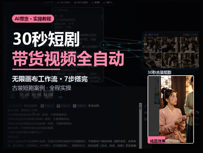e4b6d1abf6920e9198e177a286d70ea8.jpeg Seedance2.0做短剧带货视频,无限画布工作流·7步搭完古装短剧案例·全程实操