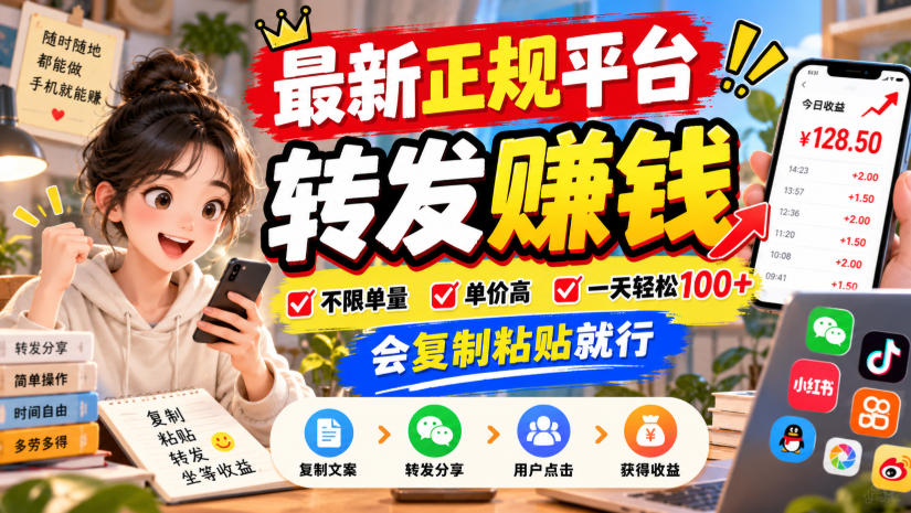 e1f2c277b0dd3c734976e62b2f542e9b.jpeg 最新正规平台,转发賺钱,不限单量,单价高,一天轻松100+,会复制粘贴就行【揭秘】