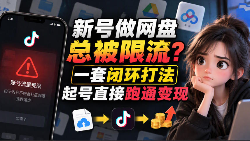 小白新号过限流：别发链先养号，12步SOP直接抄网赚项目-副业赚钱-互联网创业-资源整合老八网赚资源