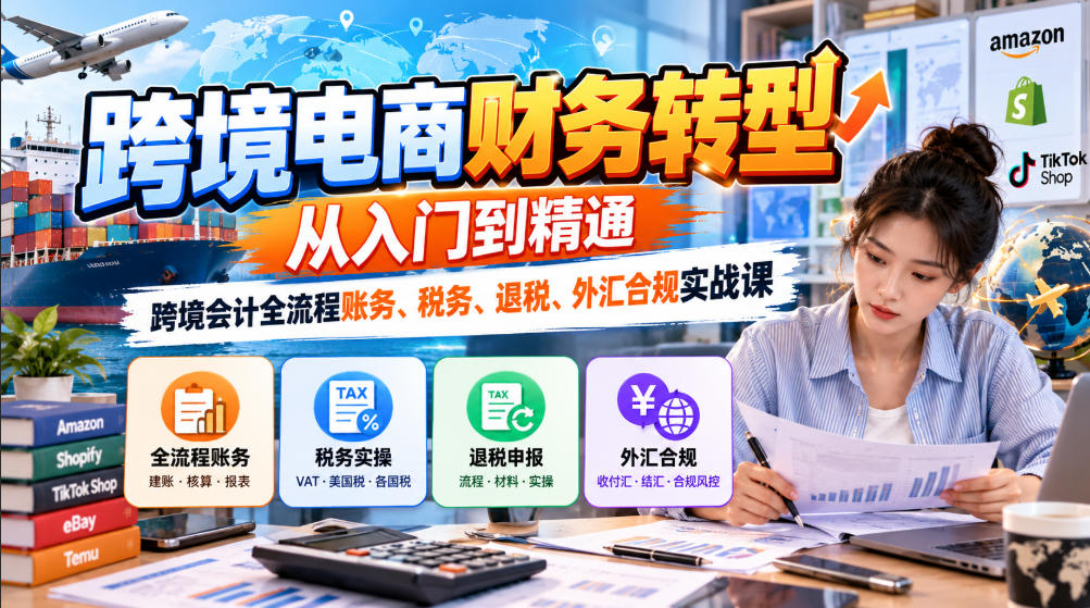 512f01f617fc6258d9b2df09e346acfe.jpeg 跨境电商财务转型:从入门到精通|跨境会计全流程账务、税务、退税、外汇合规实战课