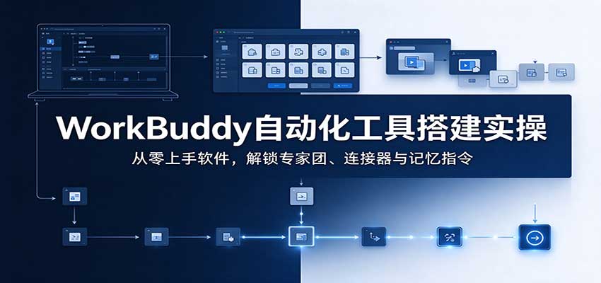 WorkBuddy自动化工具搭建实操：从零上手软件，解锁专家团、连接器与记忆指令网赚项目-副业赚钱-互联网创业-资源整合老八网赚资源