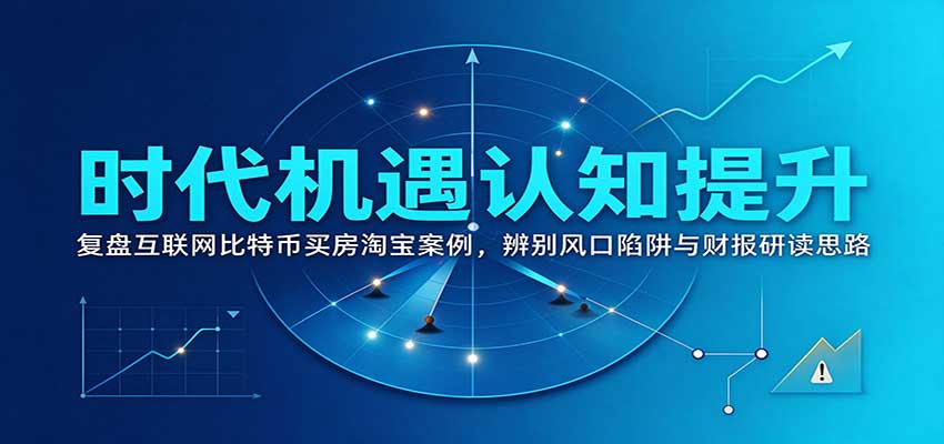 时代机遇认知提升：复盘互联网比特币买房淘宝案例，辨别风口陷阱与财报研读思路网赚项目-副业赚钱-互联网创业-资源整合老八网赚资源