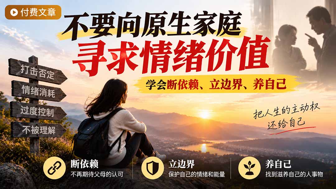 5d408b82bda2f476df47a83765b27056.jpeg 付费文章:不要向原生家庭寻求情绪价值,学会断依赖、立边界、养自己