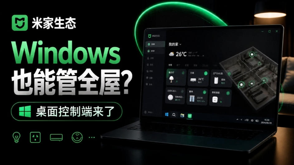 Windows电脑也能管全屋？这下真省心，米家生态桌面控制端来了，Github最新开源，MiHome-Windows网赚项目-副业赚钱-互联网创业-资源整合老八网赚资源