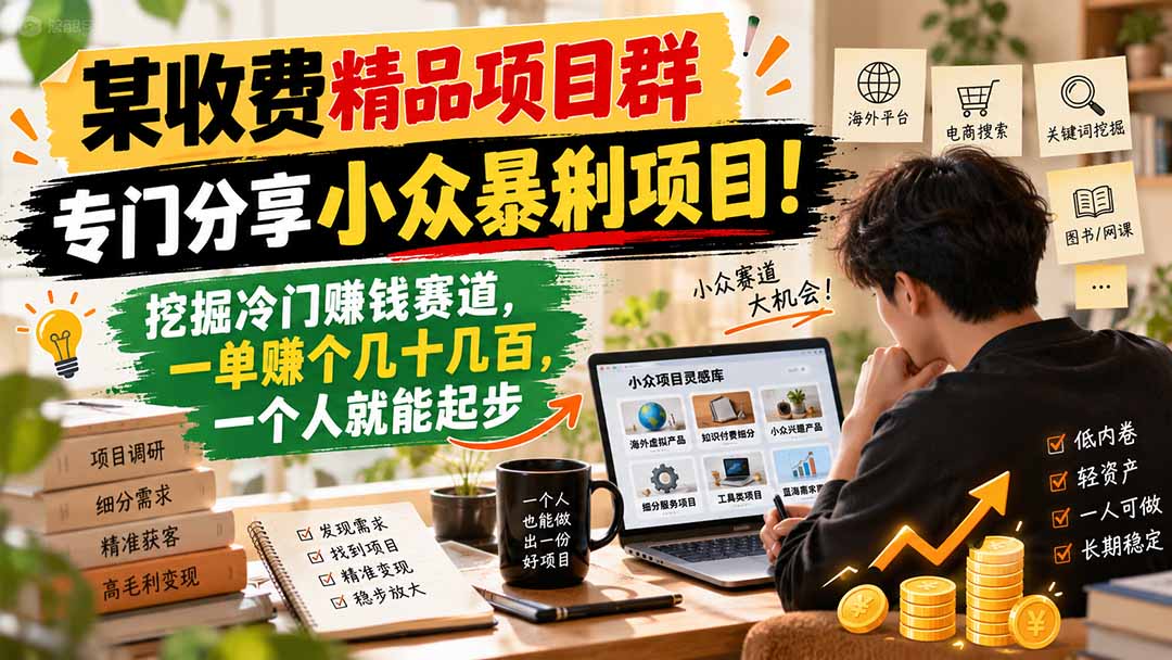 a8dd82e664e4329e9d1a727bf0c29bef.jpeg 某收费精品项目群,专门分享小众暴俐项目!挖掘冷门赚钱赛道,一单赚个几十几百,一个人就能起步