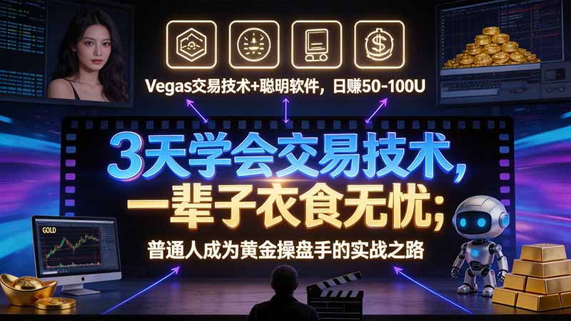 3 天学会 顺势而为交易系统，趋势看得懂、下单有依据：软件自动帮你盯盘，新手也能稳定复利网赚项目-副业赚钱-互联网创业-资源整合老八网赚资源
