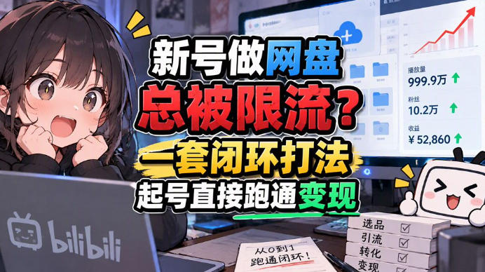 网盘拉新SOP：小白前期宝典，每一步都有明确动作，几千测试出来的打法，全程不限流网赚项目-副业赚钱-互联网创业-资源整合老八网赚资源