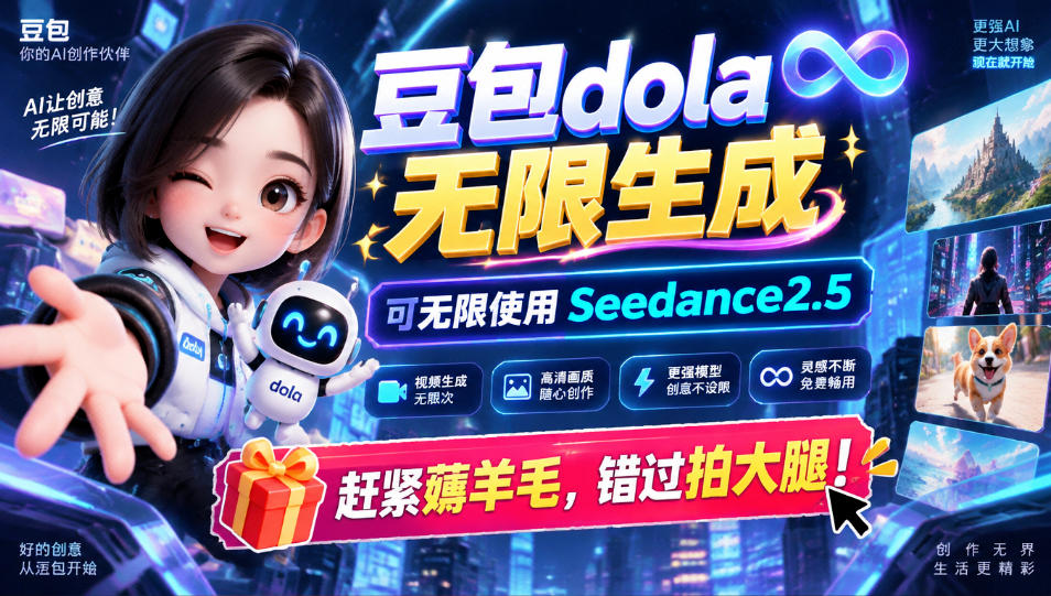 1029最新豆包dola无限生成技术，可以无限生成sseedance2.5，赶紧薅羊毛，和谐拍大腿网赚项目-副业赚钱-互联网创业-资源整合老八网赚资源
